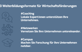 Weiterbildungsformate: Drei Tipps für Wirtschaftsförderungen