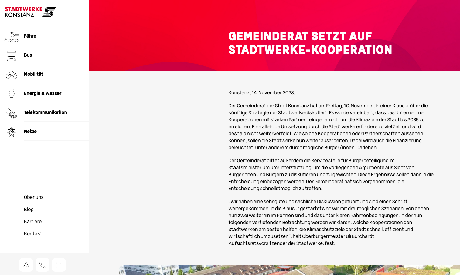 Pressemitteilung Stadtwerke Konstanz